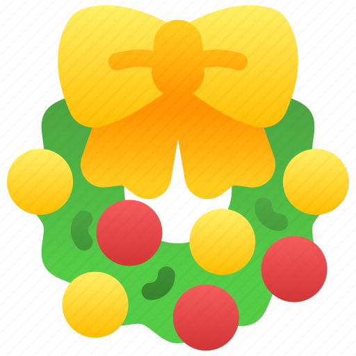 Christmas wreath, decoration, bow icon - Download on Iconfinder