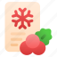 greeting card, christmas, mistletoe, letter 