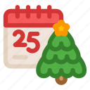 christmas day, calendar, december, tree