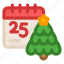 christmas day, calendar, december, tree 