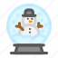 snow globe, snowman, christmas, decoration 