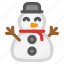 snowman, christmas, winter, snow 