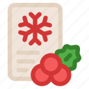 mistletoe, christmas, greeting card, letter