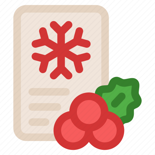 Mistletoe, christmas, greeting card, letter icon - Download on Iconfinder
