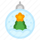 snow globe, bauble, ball, christmas tree