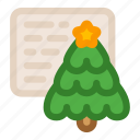 christmas, tree, greeting card, letter