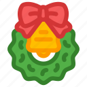 christmas wreath, bell, decoration, bow
