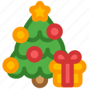 christmas tree, gift, presents, decorations