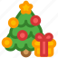 christmas tree, gift, presents, decorations 