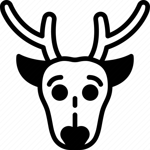 Reindeer, animal, head, deer, wildlife, winter, christmas icon - Download on Iconfinder