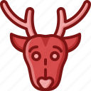 reindeer, animal, head, deer, wildlife, winter, christmas