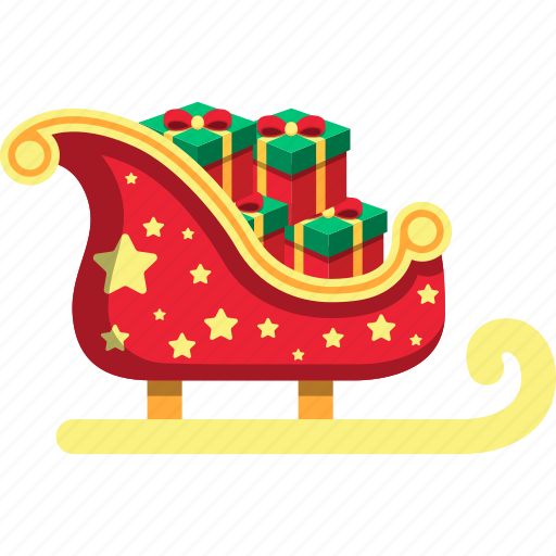 Sleigh, sledge, santa, xmas, christmas, celebration icon - Download on Iconfinder