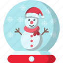snow, globe, snowman, winter, christmas, xmas, weather