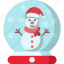 snow, globe, snowman, winter, christmas, xmas, weather 