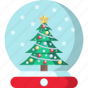 snow, globe, winter, weather, christmas, christmas tree, pine tree