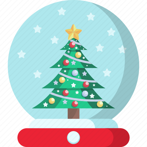 Snow, globe, winter, weather, christmas, christmas tree, pine tree icon - Download on Iconfinder