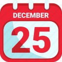 calendar, schedule, event, month, 25 december, christmas