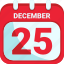 calendar, schedule, event, month, 25 december, christmas 