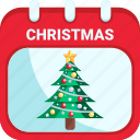 calendar, schedule, event, christmas, xmas, winter, christmas tree