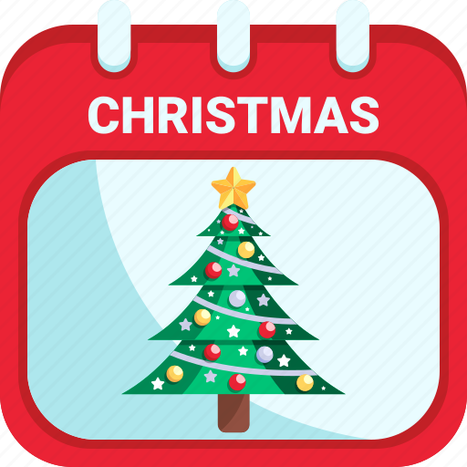 Calendar, schedule, event, christmas, xmas, winter, christmas tree icon - Download on Iconfinder