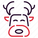 reindeer, elk, winter, stag, holiday, xmas, wildlife, santa, deer
