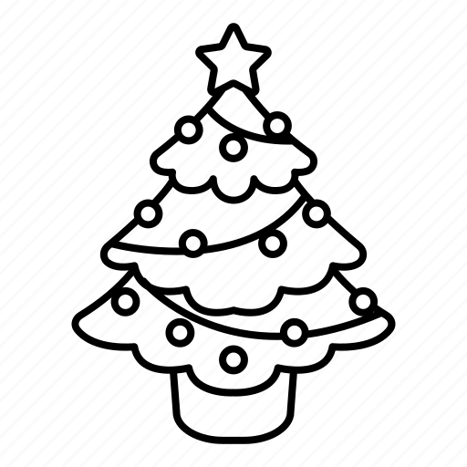 Christmas, tree, christmas tree, pine, pine tree, fir, ornament icon - Download on Iconfinder