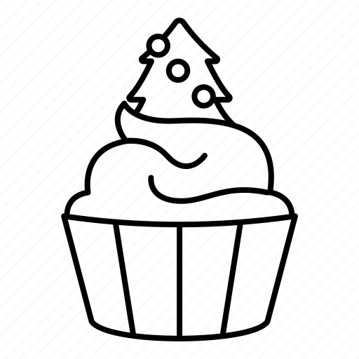 Christmas, cupcake, cake, sugar, icing, bakery, dessert icon - Download on Iconfinder