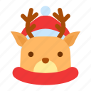 rudolf, reindeer, deer, animal, nose, santa, sleigh, santa claus, red nose
