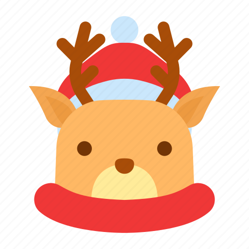 Rudolf, reindeer, deer, animal, nose, santa, sleigh icon - Download on Iconfinder