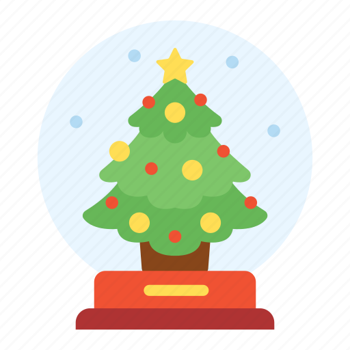 Snow, ball, snowball, glass, crystal, snow globe, tree icon - Download on Iconfinder