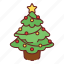 christmas, tree, christmas tree, pine, pine tree, fir, ornament, decoration, christmas light 