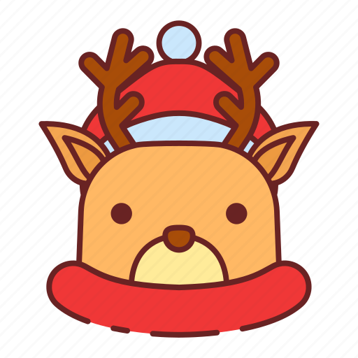 Rudolf, reindeer, deer, animal, nose, red, santa icon - Download on Iconfinder