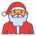 santa, claus, santa claus, beard, costume, avatar, present, sled, sleigh