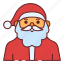 santa, claus, santa claus, beard, costume, avatar, present, sled, sleigh 