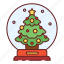 snow, ball, snowball, crystal, snow globe, christmas ball, christmas tree, decor, magic ball 