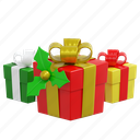christmas, gift, box, illustration, decoration, package, present, celebration