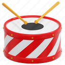 drum, percussion, christmas, illustration, decoration, holiday, instrument, music