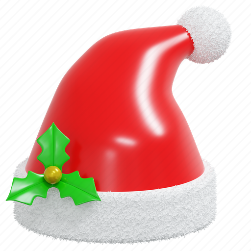 Santa, hat, christmas, illustration, isolated, winter, cap icon - Download on Iconfinder