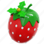 strawberrry, christmas, illustration, decoration, holiday, ornament, fruit 