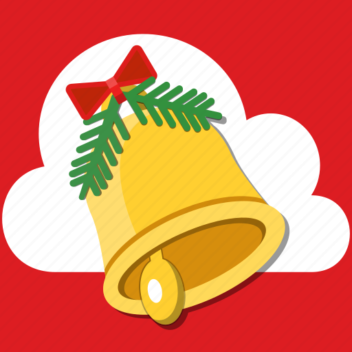 Bell, bow, christmas, decoration, jingle, alarm, holiday icon - Download on Iconfinder