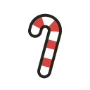 cane, candy cane, candy, holidays, food, christmas icon