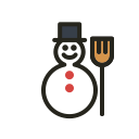 snowman, christmas, holidays icon