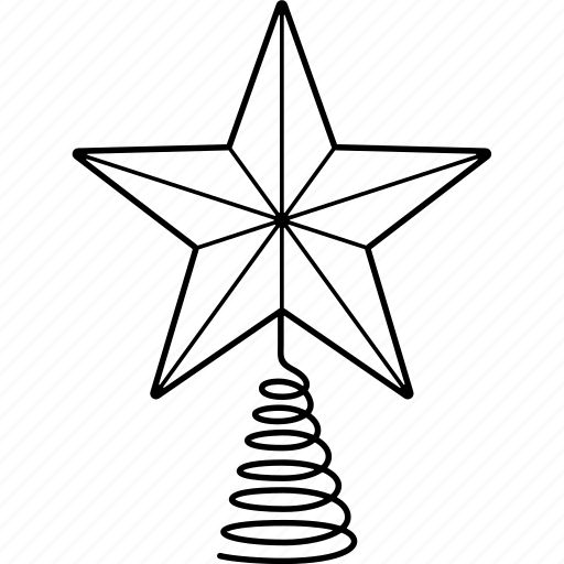 Star, tree, topper, christmas, glitter, treetop, decoration icon - Download on Iconfinder