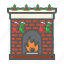 christmas, decoration, fireplace, new year, winter, xmas 