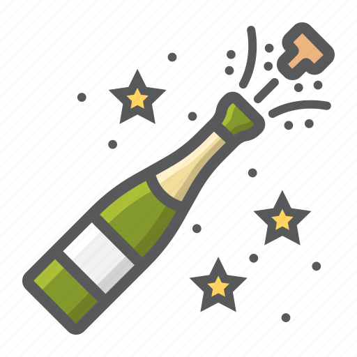 Bottle, champagne, christmas, drink, new year, pop icon - Download on Iconfinder