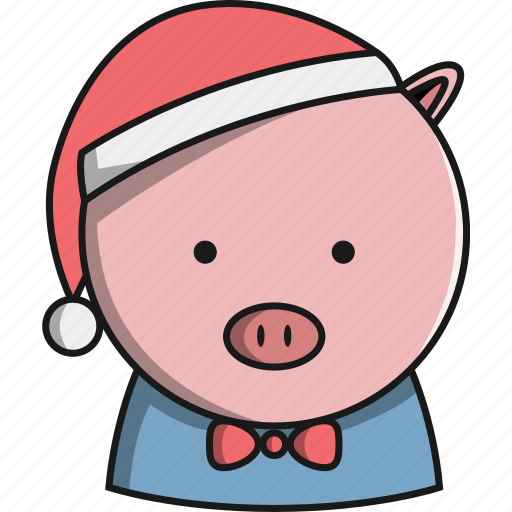 Animal, christmas, cute, farm, pig icon - Download on Iconfinder