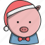 animal, christmas, cute, farm, pig 