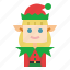 elf, christmas, woman, character, costume 