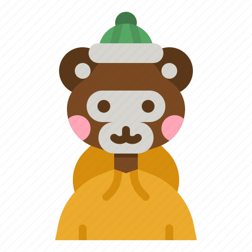 Monkey, animal, christmas, user, avatar icon - Download on Iconfinder