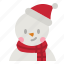 snowman, snow, winter, christmas, avatar 